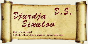 Đurđa Simulov vizit kartica